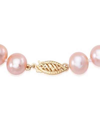 10-11mm Cultured Pearl Necklace with 14kt Yellow Gold Pink Pearl 16.0 Inches $102.96 Necklaces