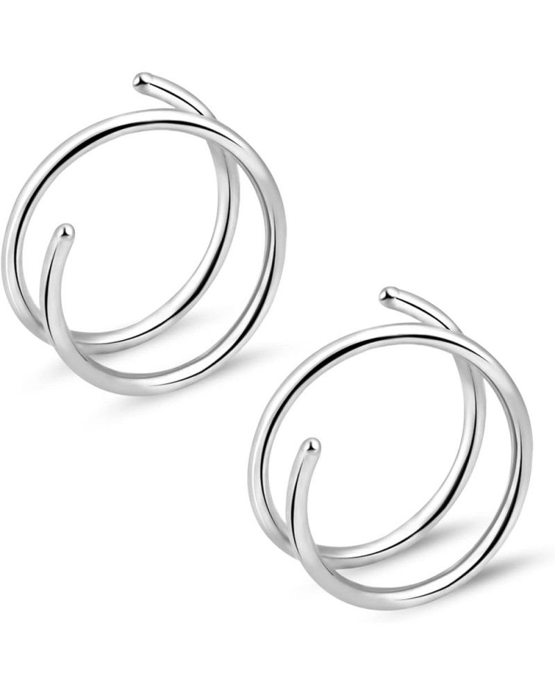 2-36 Pcs 20G Double Hoop Nose Ring for Single Piercing Nose Rings Hoops Double Nose Rings for Women Nose Ring Hoop for Women ...