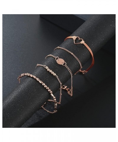 19pcs Multiple Layered Stackable Open Cuff Wrap Bangle Rose gold Gold Bracelets for Women Jewelry Adjustable Bangles for Girl...