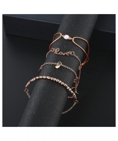 19pcs Multiple Layered Stackable Open Cuff Wrap Bangle Rose gold Gold Bracelets for Women Jewelry Adjustable Bangles for Girl...