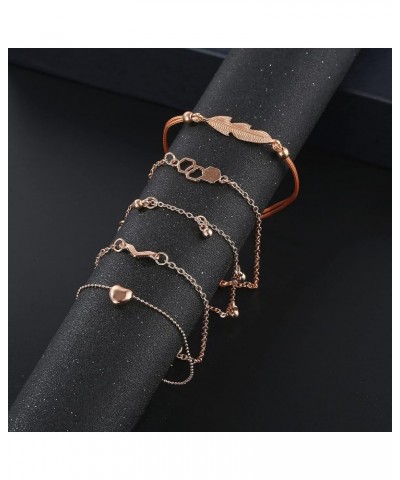 19pcs Multiple Layered Stackable Open Cuff Wrap Bangle Rose gold Gold Bracelets for Women Jewelry Adjustable Bangles for Girl...