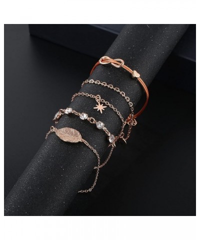 19pcs Multiple Layered Stackable Open Cuff Wrap Bangle Rose gold Gold Bracelets for Women Jewelry Adjustable Bangles for Girl...