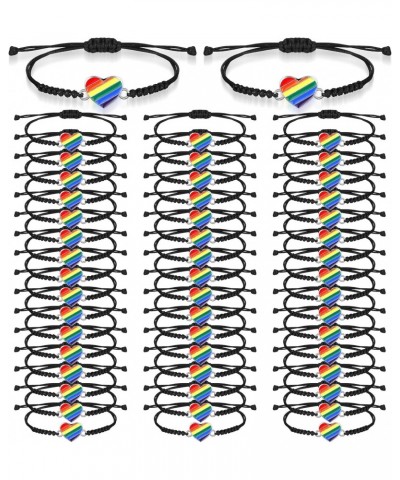 Rainbow Bracelets LGBT Pride Gift Heart LGBTQ Braided Accessories for Lesbian Rainbow Jewelry Wristband for Women Men $19.68 ...