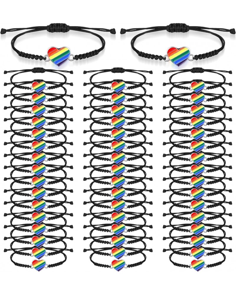 Rainbow Bracelets LGBT Pride Gift Heart LGBTQ Braided Accessories for Lesbian Rainbow Jewelry Wristband for Women Men $19.68 ...