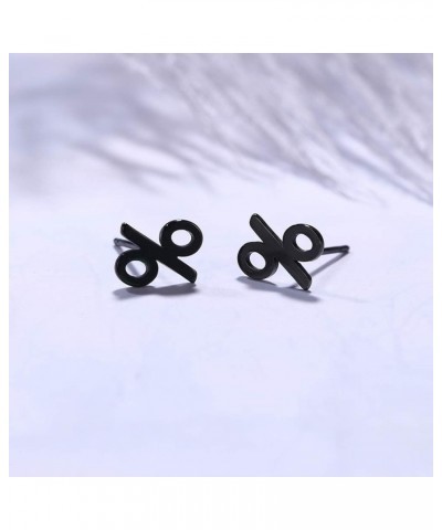 8 Pairs Math Symbol Stud Earrings Tiny Stainless Steel Science Jewelry for Women Girls Birthday Gift (Math symbol 8pcs) Black...