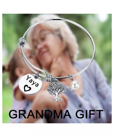 Gigi Bracelet Hand Stamped Wire Bangle Great Grandma Gift With Family Tree YAYA bangle $10.73 Bracelets