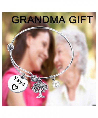 Gigi Bracelet Hand Stamped Wire Bangle Great Grandma Gift With Family Tree YAYA bangle $10.73 Bracelets