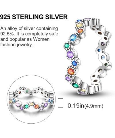 925 Sterling Silver Rings for Women, Cubic Zirconia Promise Rings for Her, Stackable Wedding Bands Rings for Women Infinity F...