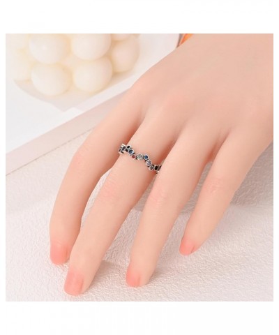 925 Sterling Silver Rings for Women, Cubic Zirconia Promise Rings for Her, Stackable Wedding Bands Rings for Women Infinity F...