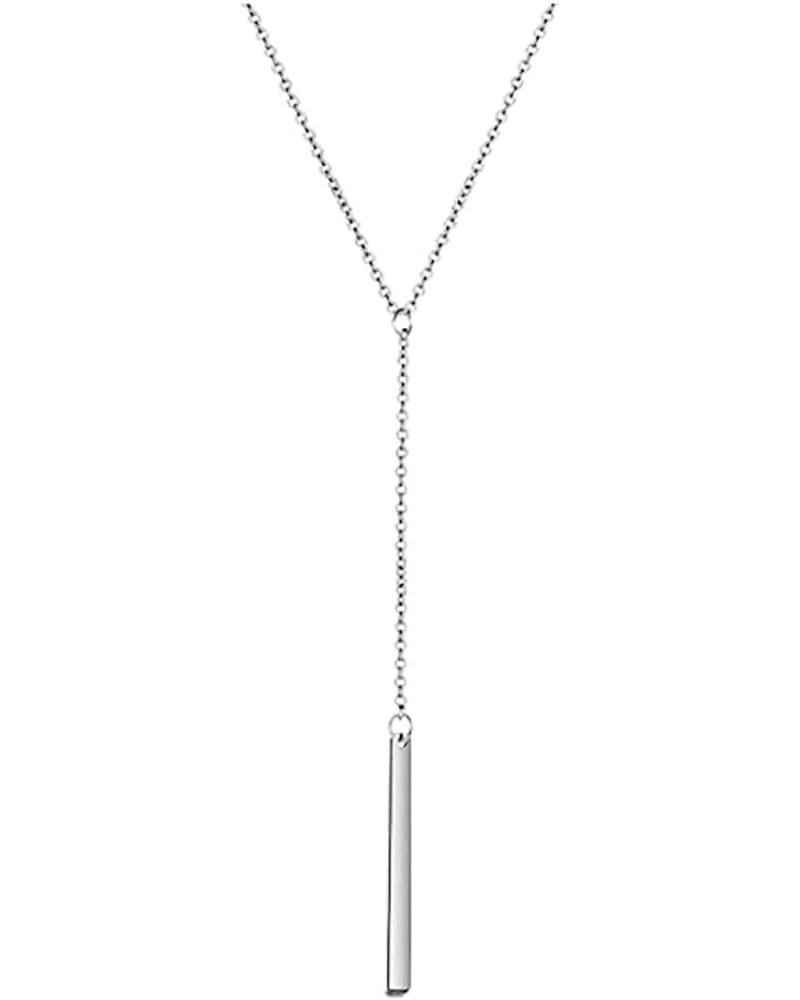 Infinity Pendant Necklace Set for Women Y Lariat Necklace Jewelry Vertical Bar Dangle Earrings set 5 $7.40 Necklaces