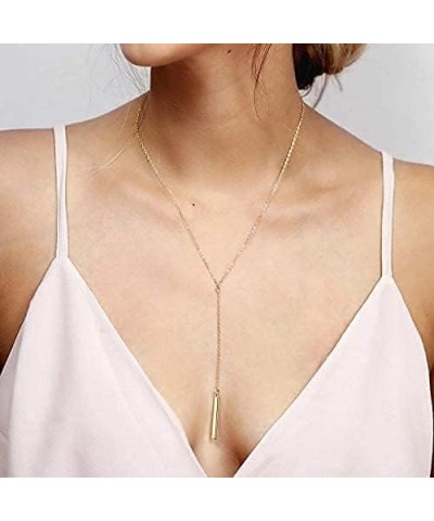 Infinity Pendant Necklace Set for Women Y Lariat Necklace Jewelry Vertical Bar Dangle Earrings set 5 $7.40 Necklaces