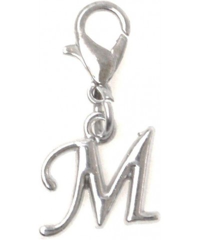 Letter, 26 Letter Options A-Z, Initial Stainless Steel Clasp Clip on Charm Letter M $7.64 Bracelets