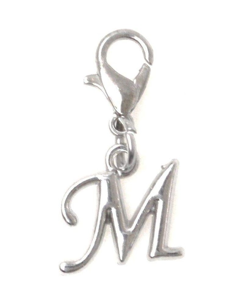 Letter, 26 Letter Options A-Z, Initial Stainless Steel Clasp Clip on Charm Letter M $7.64 Bracelets