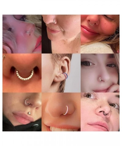 16G 18G Surgical Steel Nose Rings Septum Clicker Ring Daith Earrings Conch Piercing Jewelry Helix Cartilage Tragus Hoop Earri...