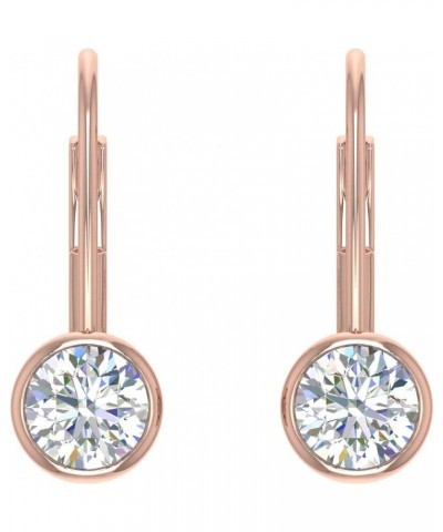 3/4 Carat Diamond Lever-back Drop Earrings in 14K Gold - IGI Certified Rose Gold $239.40 Earrings