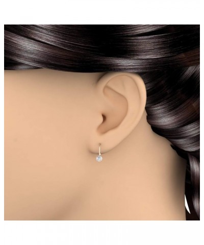 3/4 Carat Diamond Lever-back Drop Earrings in 14K Gold - IGI Certified Rose Gold $239.40 Earrings