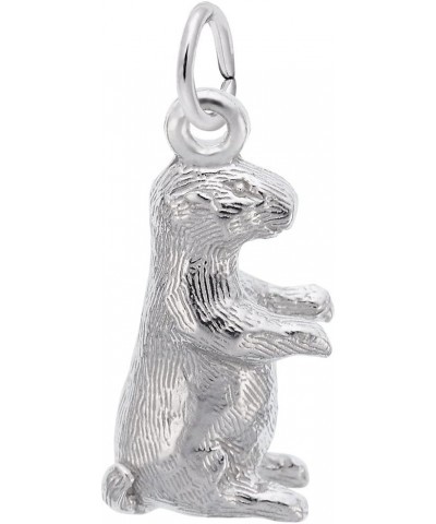 Groundhog Charm, Charms for Bracelets and Necklaces White Gold $24.27 Bracelets