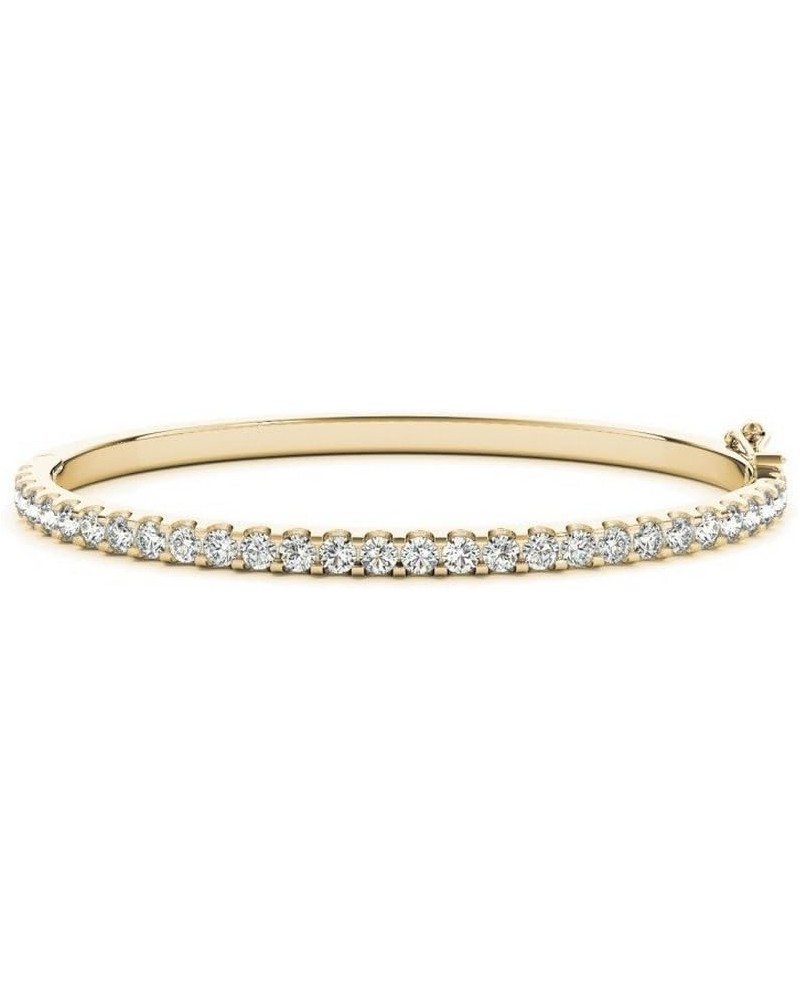 14K White Gold Diamond Bangle Bracelet Premium Collection Yellow Gold 4.0 carats $579.59 Bracelets