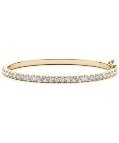 14K White Gold Diamond Bangle Bracelet Premium Collection Yellow Gold 4.0 carats $579.59 Bracelets