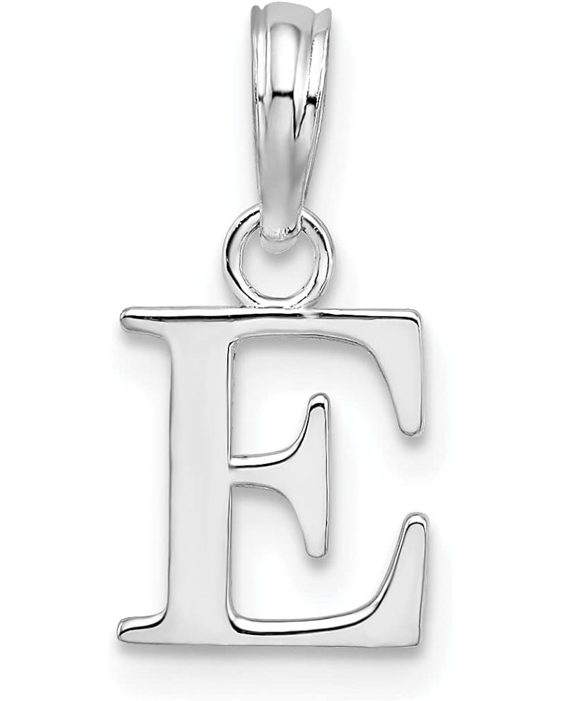 925 Sterling Silver Polished Block Initial Charm Pendant Initial: E $39.75 Pendants