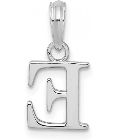 925 Sterling Silver Polished Block Initial Charm Pendant Initial: E $39.75 Pendants