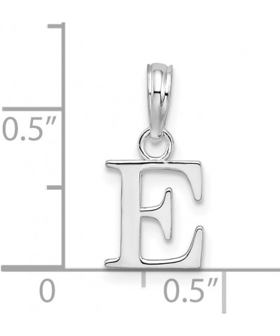 925 Sterling Silver Polished Block Initial Charm Pendant Initial: E $39.75 Pendants