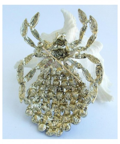 Sindary 4.33" Gorgeous Spider Brooch Pin Insect Pendant Rhinestone Crystal BZ4792 Gold-Tone Purple $8.78 Brooches & Pins