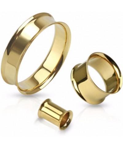 Double Flared WildKlass Tunnel Plug Gold IP Over 316L Surgical Steel (Sold as a Pair) 1&1/8 Inch $10.66 Body Jewelry