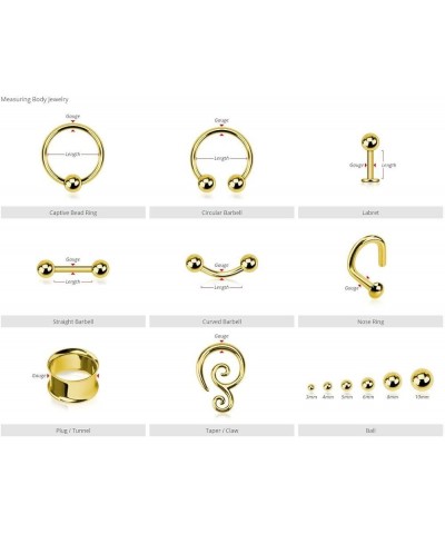 Double Flared WildKlass Tunnel Plug Gold IP Over 316L Surgical Steel (Sold as a Pair) 1&1/8 Inch $10.66 Body Jewelry