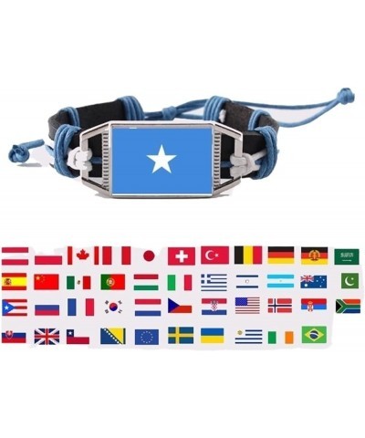 Flag Bracelet Ukraine United States Uruguay Ethiopia's Regional Flag Leather Bracelet (Color : Portugal) Swiss $18.19 Bracelets