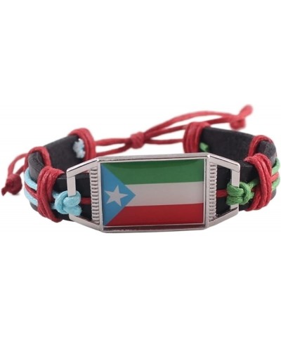 Flag Bracelet Ukraine United States Uruguay Ethiopia's Regional Flag Leather Bracelet (Color : Portugal) Swiss $18.19 Bracelets