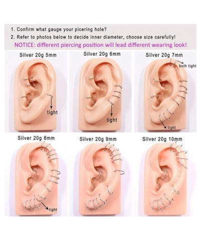 Hypoallergenic Nose Rings Hoops 316l Surgical Steel 20g 18g 16g Zircon L Shaped Studs Septum Lip Helix Hoops Double Nose Ring...