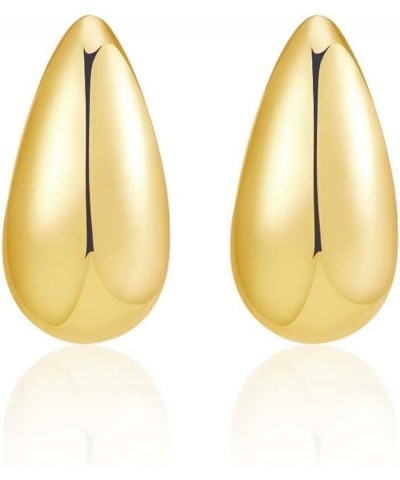 Chunky Waterdrop Teardrop Earrings for Women Gold Silver Polished Hollow Open Hoops Trendy Jewelry Girls Birthday Gifts Gold ...