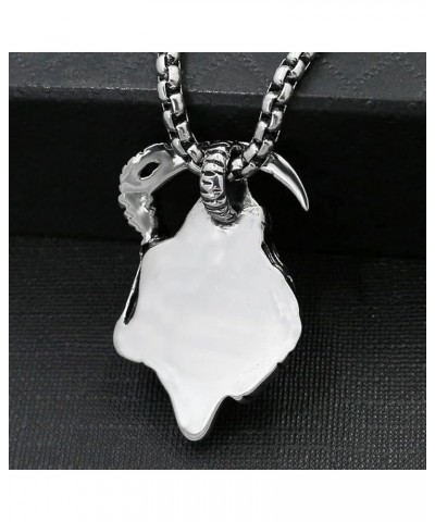 Men's Punk Necklace Pendant for Men Boys with 23.6'' Stainless Steel Box Chain The Death $5.19 Necklaces