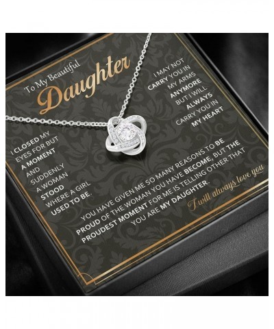 To My Daughter Necklace from Dad Mom - Daughter Gifts from Mother Father, Beautiful Necklace for Birthday, Graduation, Weddin...