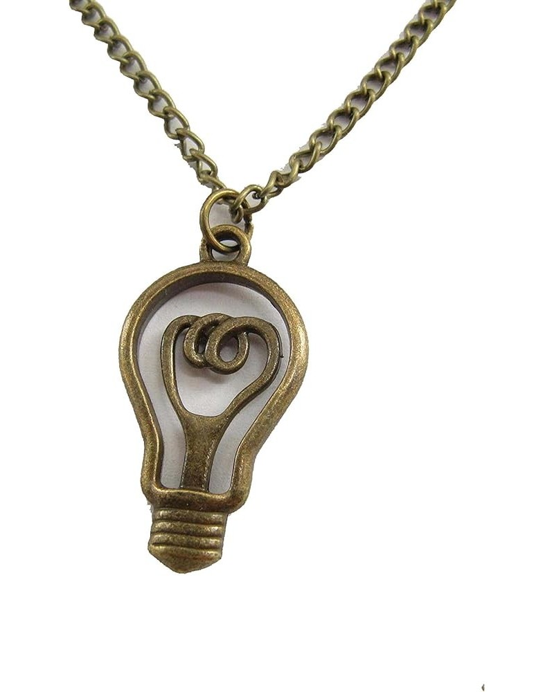 Light Bulb Necklace Keychain,Zipper Pull,Earrings, Lightbulb Jewelry Light Bulb Science Key Chain small Light Bulb Necklace $...