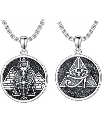 925 Sterling Silver Mythology | Paganism | Egyptian Necklace Jewelry Gift for Men Women with 2mm 22+2 IN Rolo Chain (with Gif...