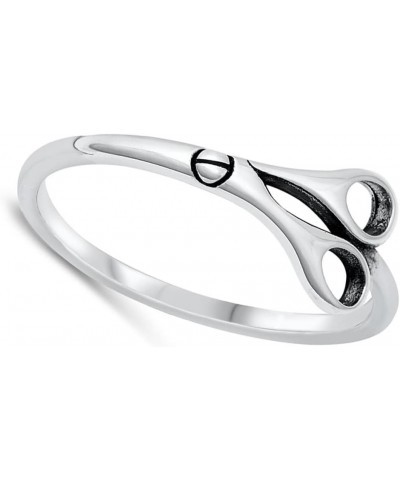 Scissors Cutting Ties Separation Ring New .925 Sterling Silver Band Sizes 4-10 $10.00 Rings