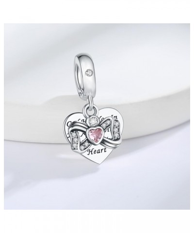 925 Sterling Silver Charms Fit Pandora Charms Bracelet God Has You In His Arms I Have You In My Heart Fit Wife Daughter Mothe...