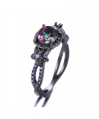 Fashion Fashion Accessories Black Purple Zircon Hollow out Design Ring Halloween Women's Ring Gift 11 $10.81 Rings