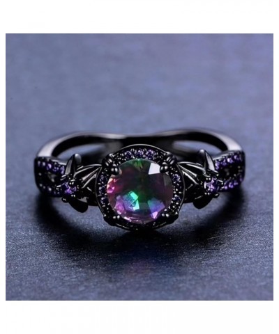 Fashion Fashion Accessories Black Purple Zircon Hollow out Design Ring Halloween Women's Ring Gift 11 $10.81 Rings