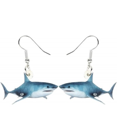 Acrylic Anime Shark Earrings Dangle Cute Shark Jewelry for Girls Women Ocean Animals Gifts Ebony $7.79 Earrings