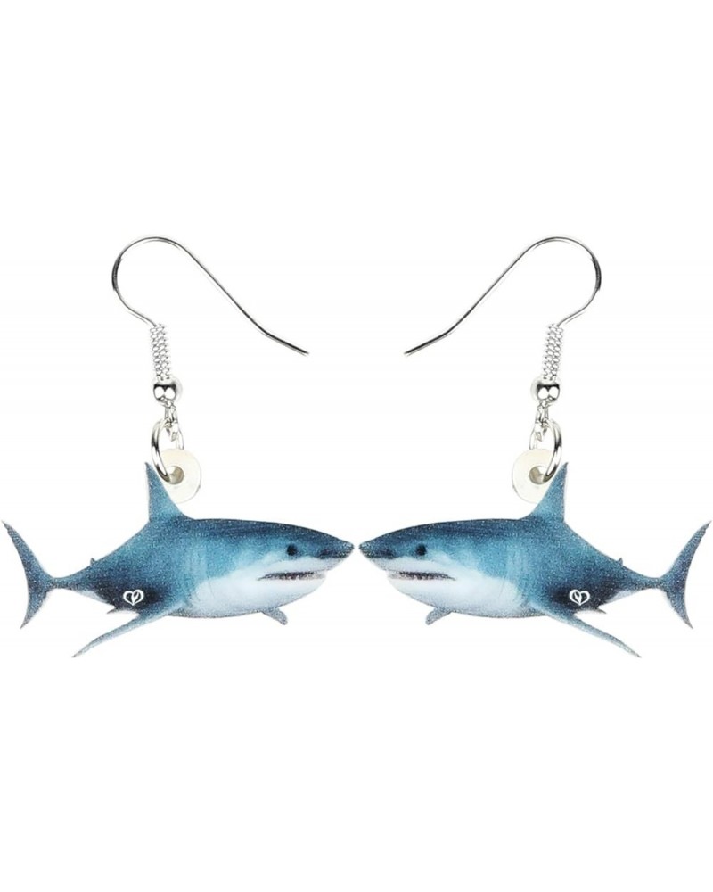 Acrylic Anime Shark Earrings Dangle Cute Shark Jewelry for Girls Women Ocean Animals Gifts Ebony $7.79 Earrings