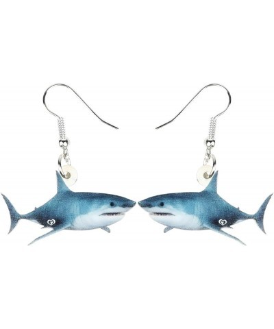 Acrylic Anime Shark Earrings Dangle Cute Shark Jewelry for Girls Women Ocean Animals Gifts Ebony $7.79 Earrings