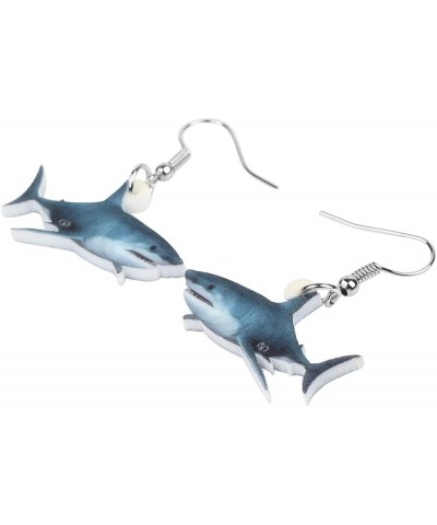 Acrylic Anime Shark Earrings Dangle Cute Shark Jewelry for Girls Women Ocean Animals Gifts Ebony $7.79 Earrings