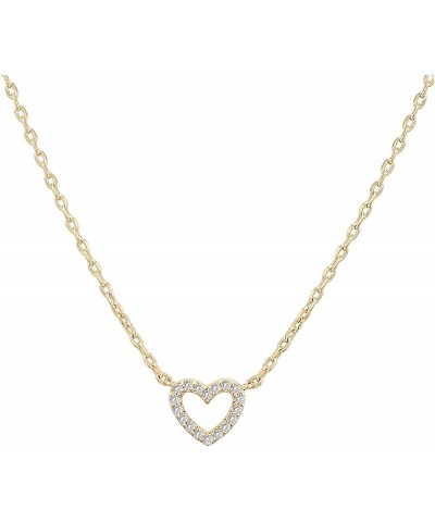 Cocktail Chain Choker Necklaces for Women Girl Heart Zircon Pendant Rhinestone Necklace Zircon Heart Necklaces Crystal Chain ...