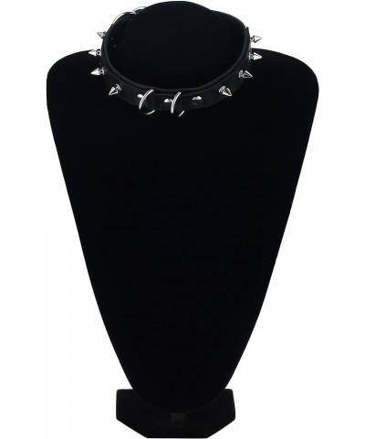 Queen of Hearts Choker - Black Leather Choker Necklaces Circle Adjustable Collar Necklace for Women Black1 $6.71 Necklaces