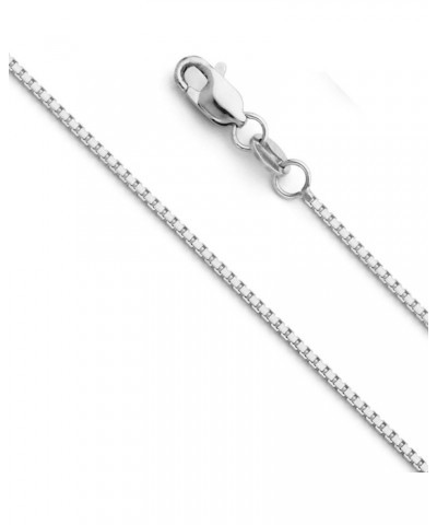 14k REAL Yellow OR White Gold Solid 1.1mm Box Link Chain Necklace with Lobster Claw Clasp 16.0 Inches White Gold $75.90 Neckl...