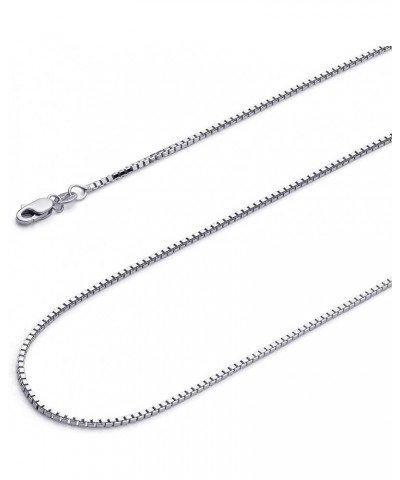 14k REAL Yellow OR White Gold Solid 1.1mm Box Link Chain Necklace with Lobster Claw Clasp 16.0 Inches White Gold $75.90 Neckl...