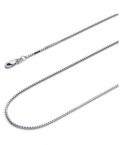 14k REAL Yellow OR White Gold Solid 1.1mm Box Link Chain Necklace with Lobster Claw Clasp 16.0 Inches White Gold $75.90 Neckl...